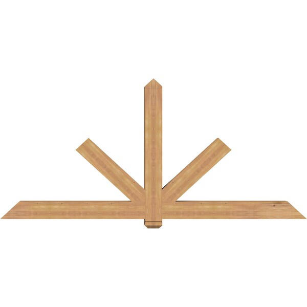 Ekena Millwork Kennewick Timber Gable Bracket, Western Red Cedar, 96"W x 44"H x 5 1/2"D x 5 1/2"F, 11/12 Pitch GBW096X44X0606KEN00SWR - main